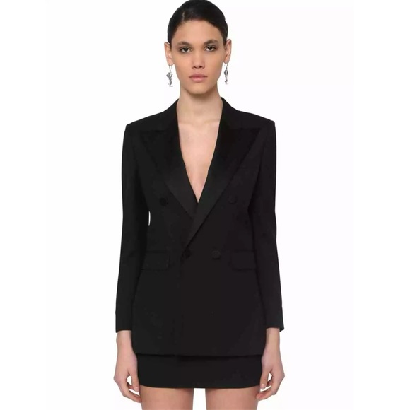 🖤 SAINT LAURENT YSL Wool Rope Button Jacket 46/14 - Picture 10 of 12